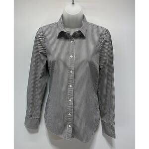 J. Crew Slim Stretch Perfect Shirt in Classic Stripe Size M